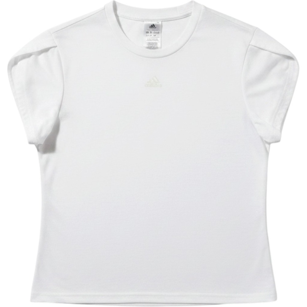 Adidas Training Shirt Womens Medium White Aeroready Petal Sleeve Crew Neck Gym